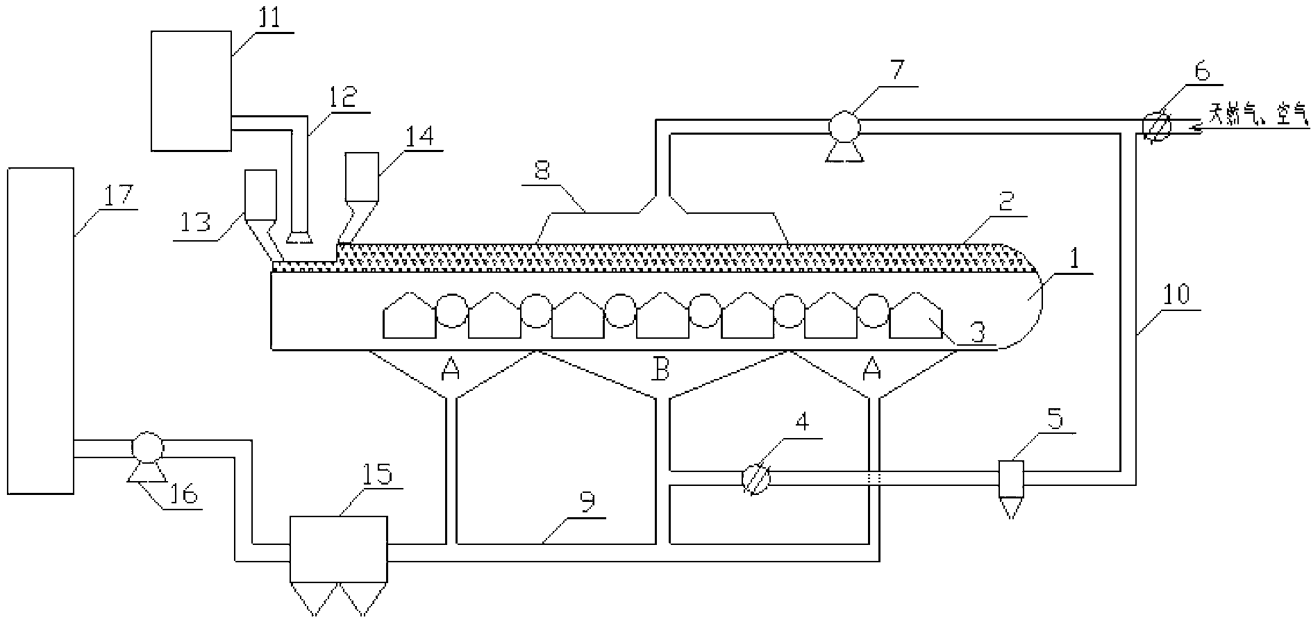 Simultaneous sintering and desulphurization and denitration system, and desulphurization and denitration method