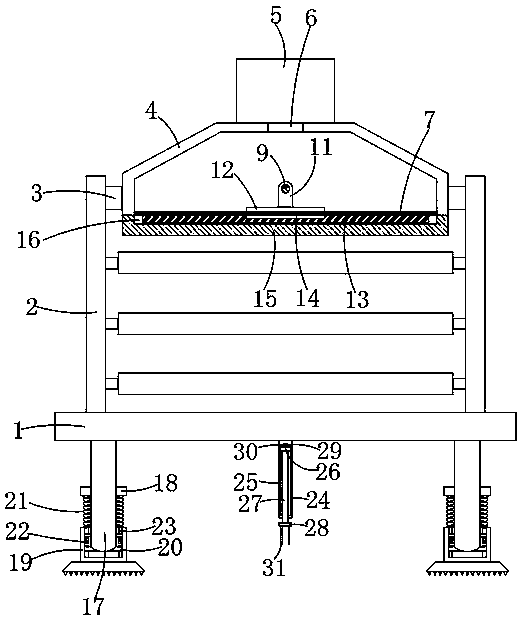 Small-sized textile machine frame