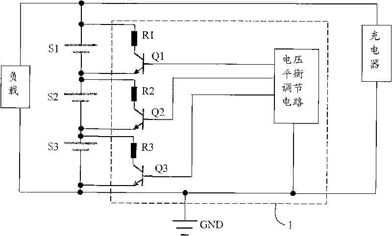 Voltage balancing device and method of battery system, and electric equipment