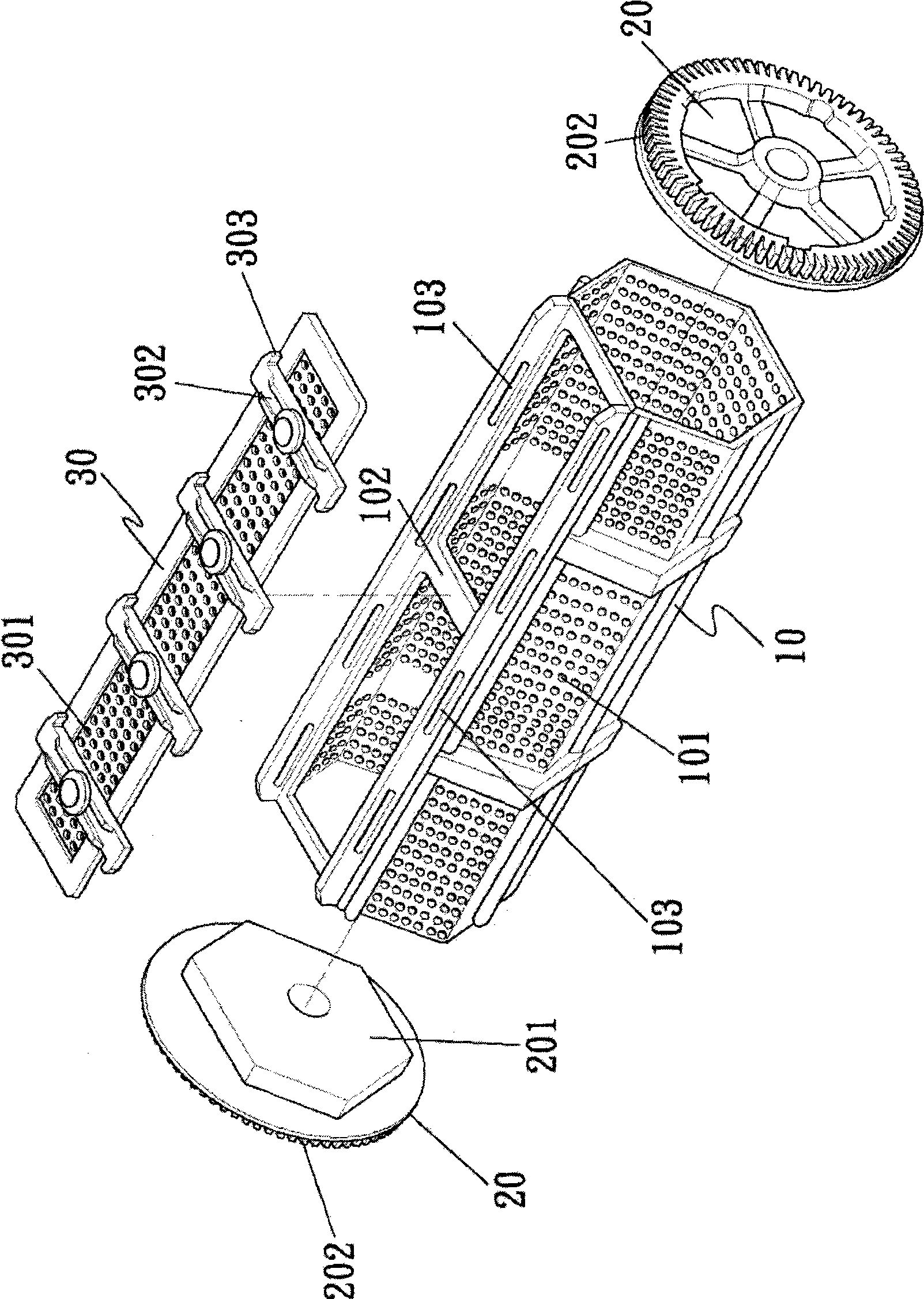 Structure of electroplating rotary drum