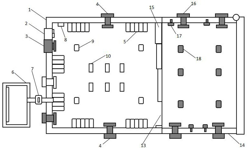 Water cooling system device of baby chick hatching device