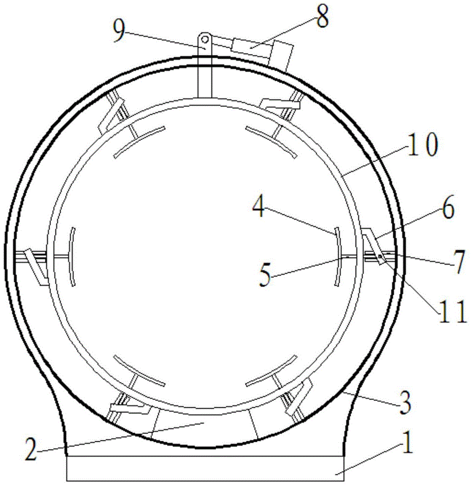 Tread transfer ring of tire building machine