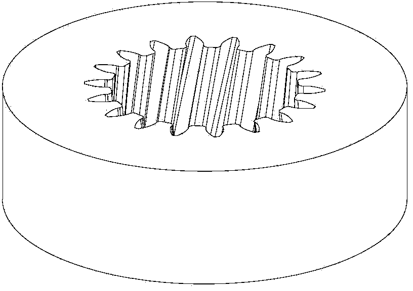 Sheet forming die and method of helical cylinder gear