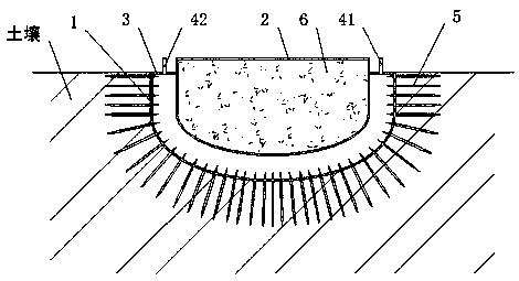 Continuous pre-buried bin for soil heavy metal remediation