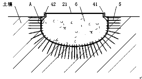 Continuous pre-buried bin for soil heavy metal remediation