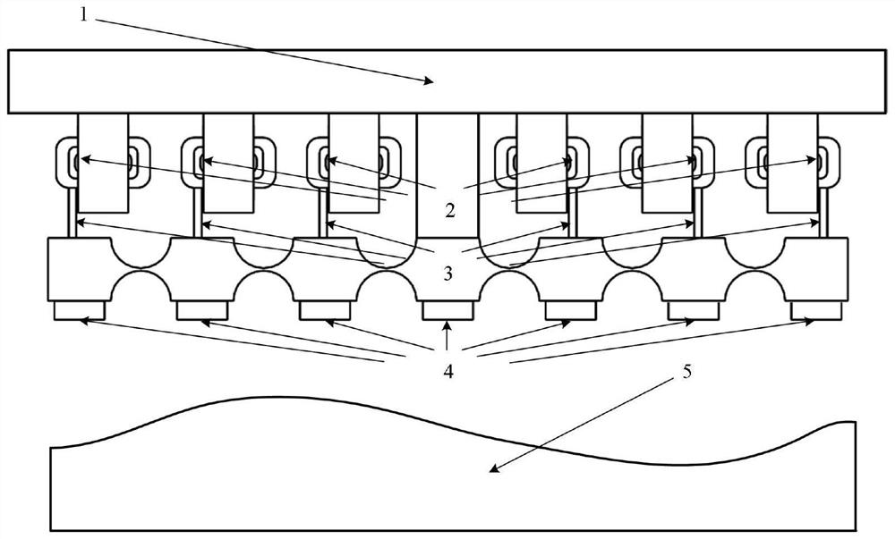 Hinged Array Ultrasonic Phased Array Transducer Probe Control Method