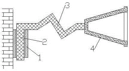 Combination anchoring piece with armor resistant to thermal stress