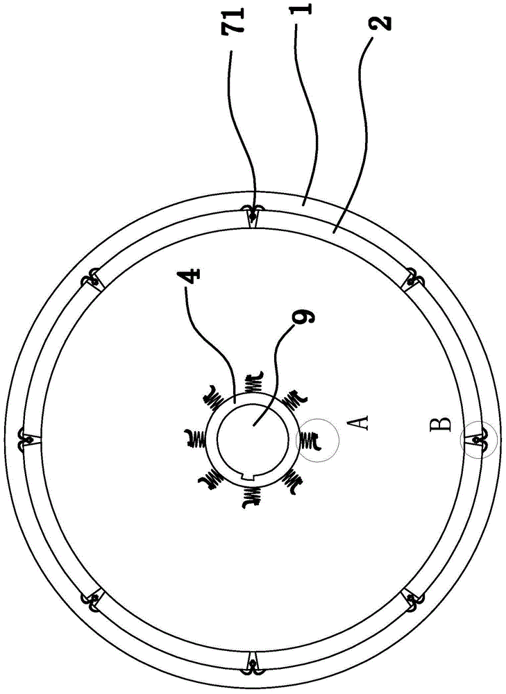 A resistance adjustment structure on a leather softening machine