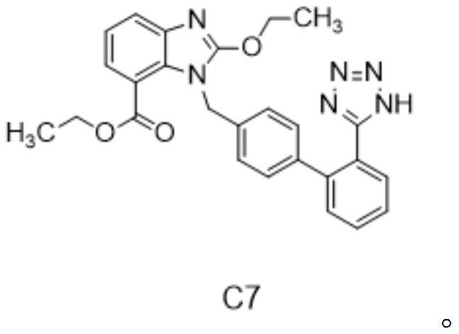 Method for preparing candesartan through continuous flow of microreactor