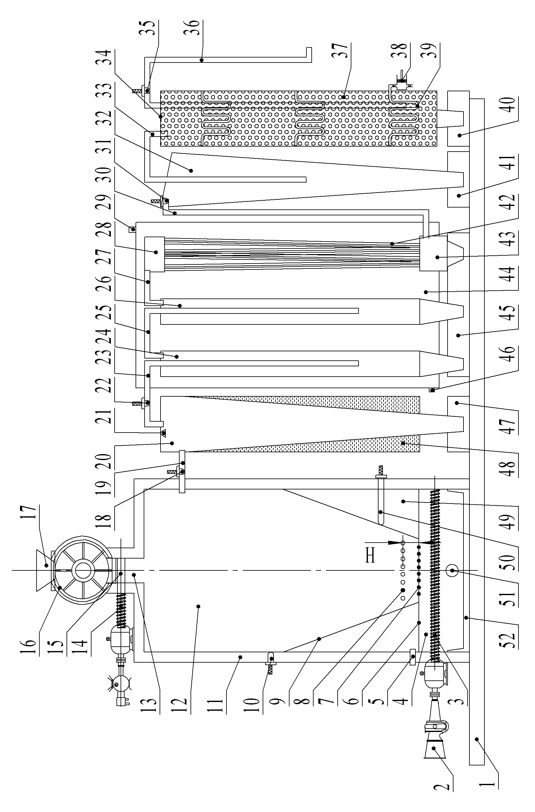 Biomass particle gasification generator for kiln