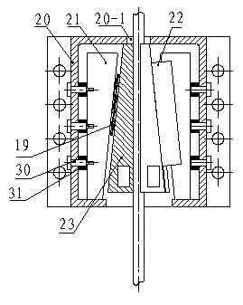 Fall-preventing brake sliding carriage and fall-preventing brake method for hoist bucket of vertical shaft