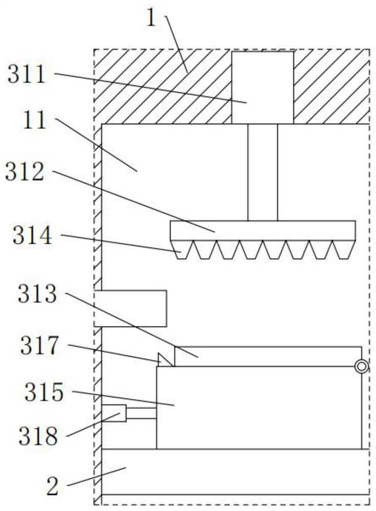 Waste dust-free recovery device for building energy conservation and environmental protection