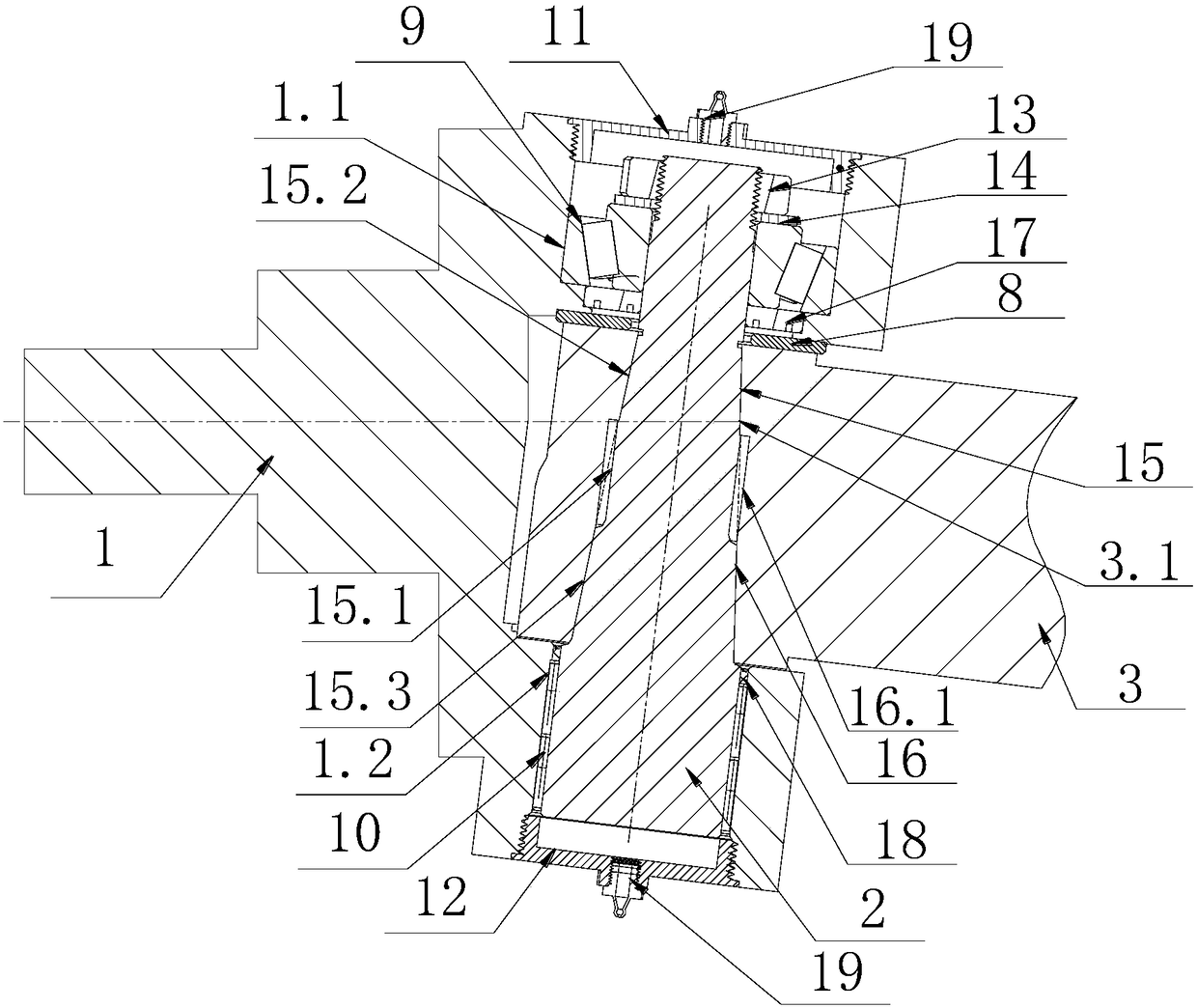 Automobile front axle steering knuckle and front axle connecting mechanism