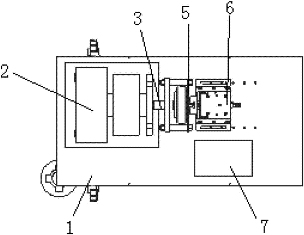 Test bench and test method of chassis driving test of robot