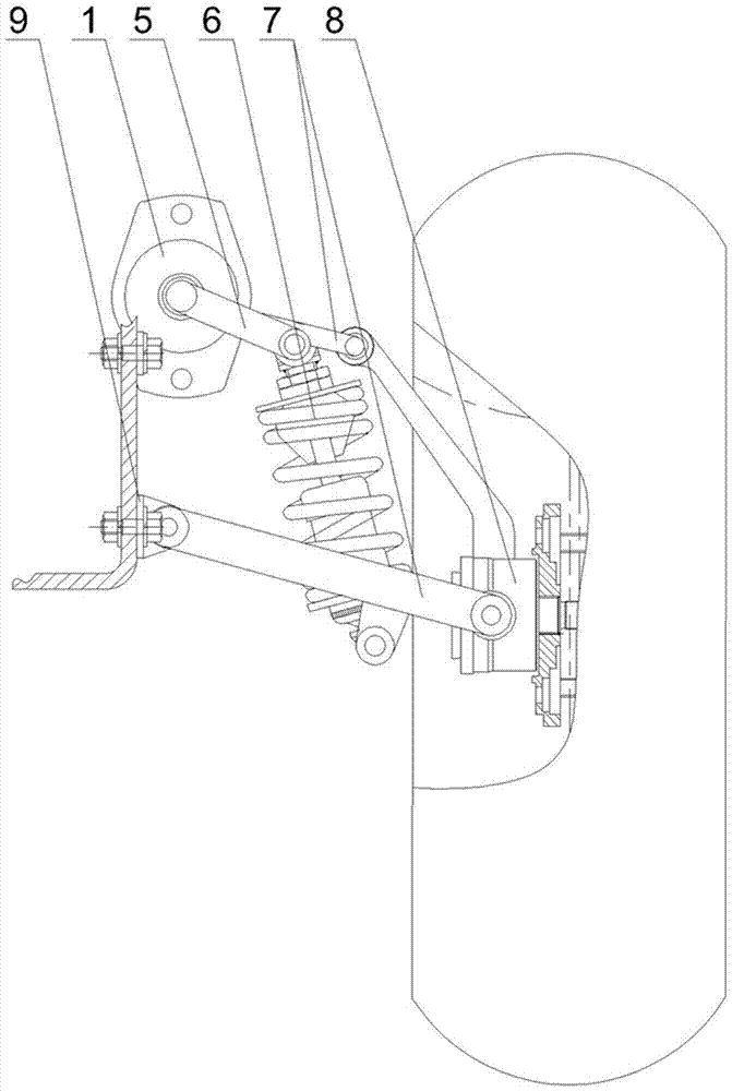 Wheel lifting and folding device