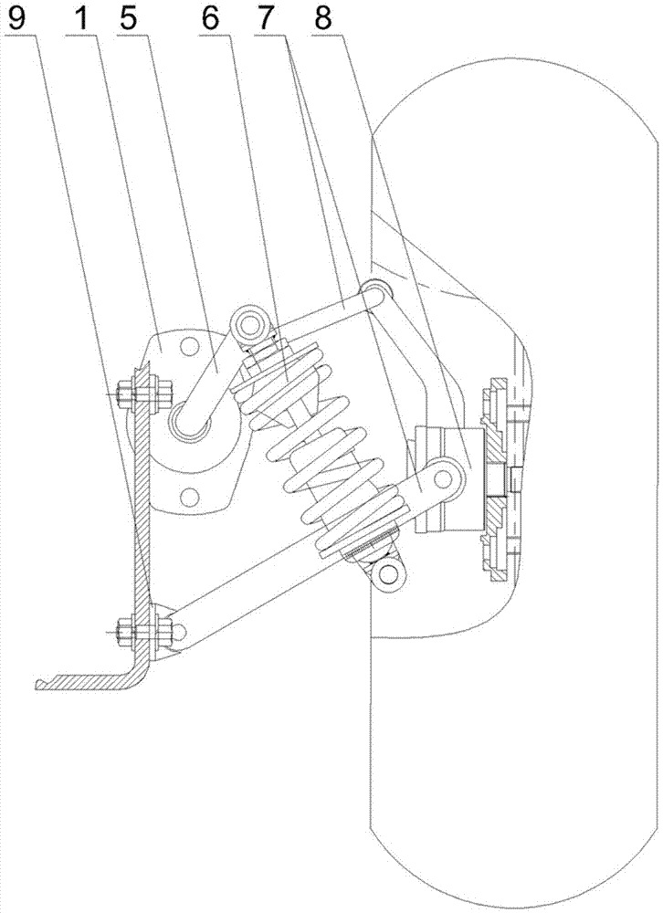 Wheel lifting and folding device