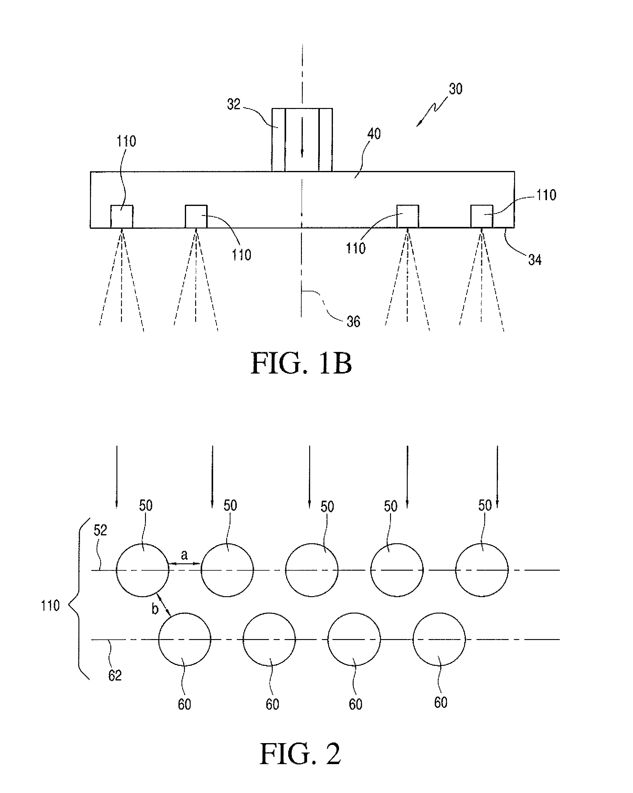 Rain can style showerhead assembly incorporating eddy filter for flow conditioning in fluidic circuits