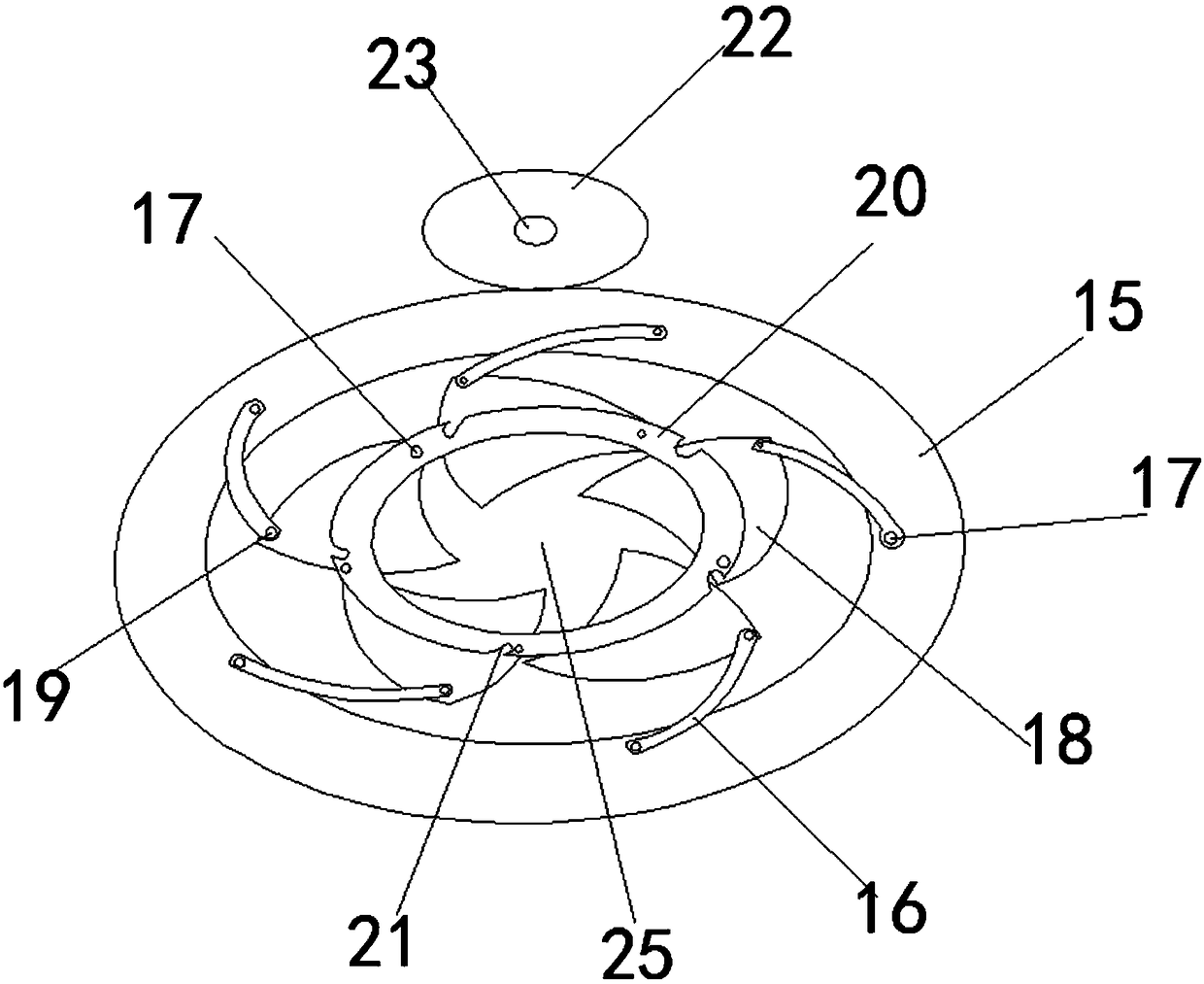 Energy-saving and environment-friendly bird feeding disc device