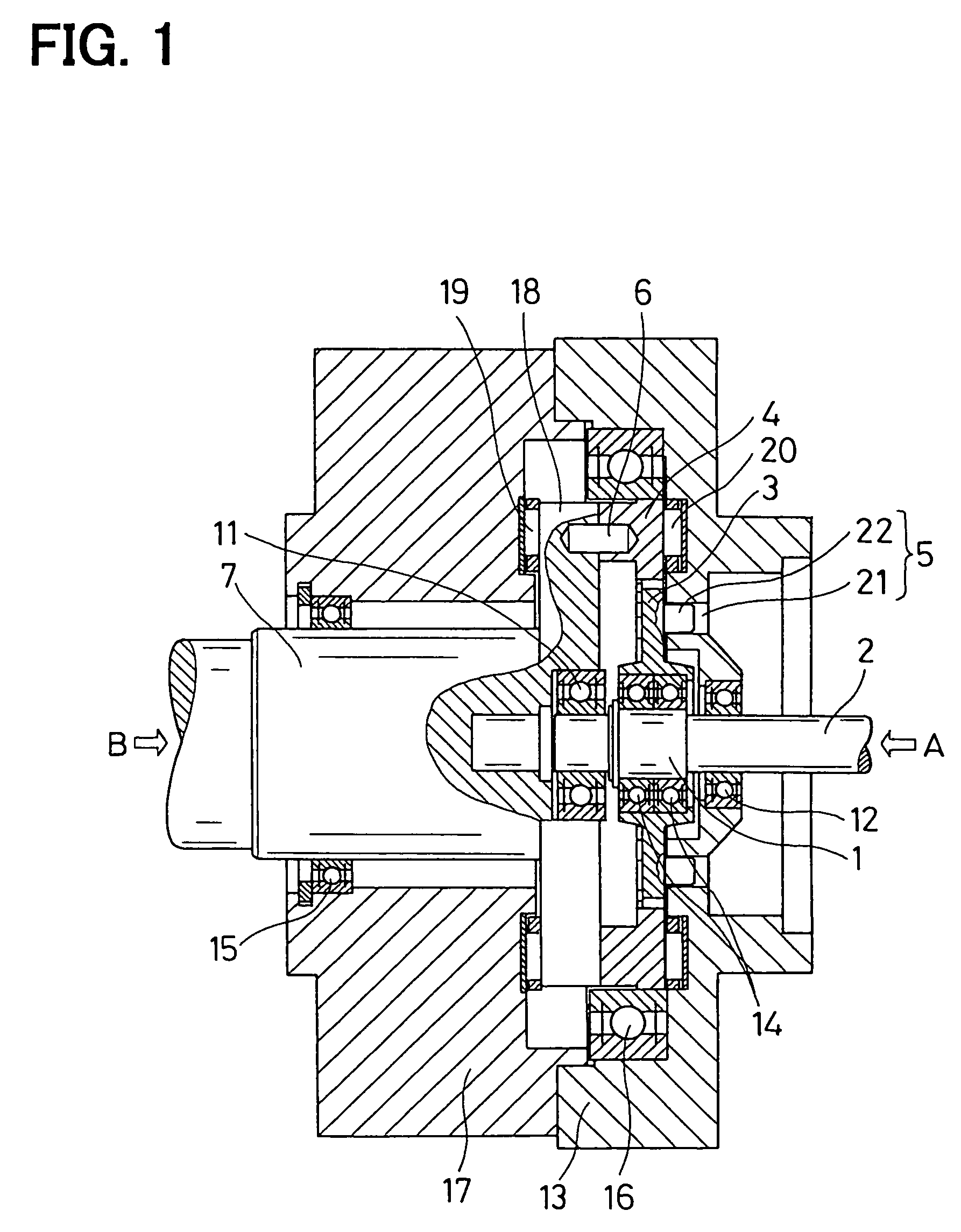 Internal planetary gear mechanism