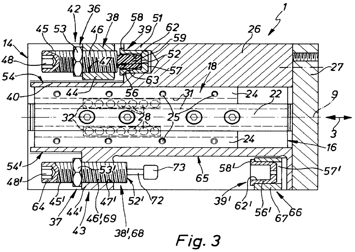 Slide drive arrangement