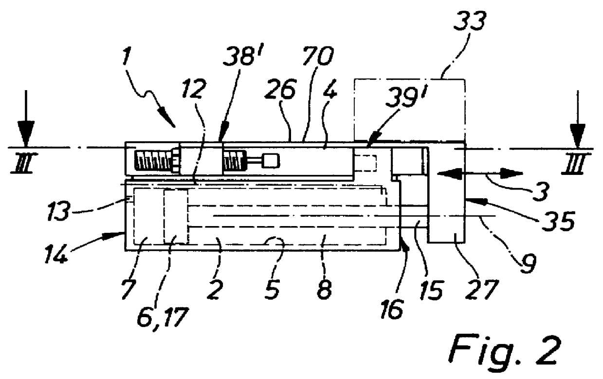 Slide drive arrangement