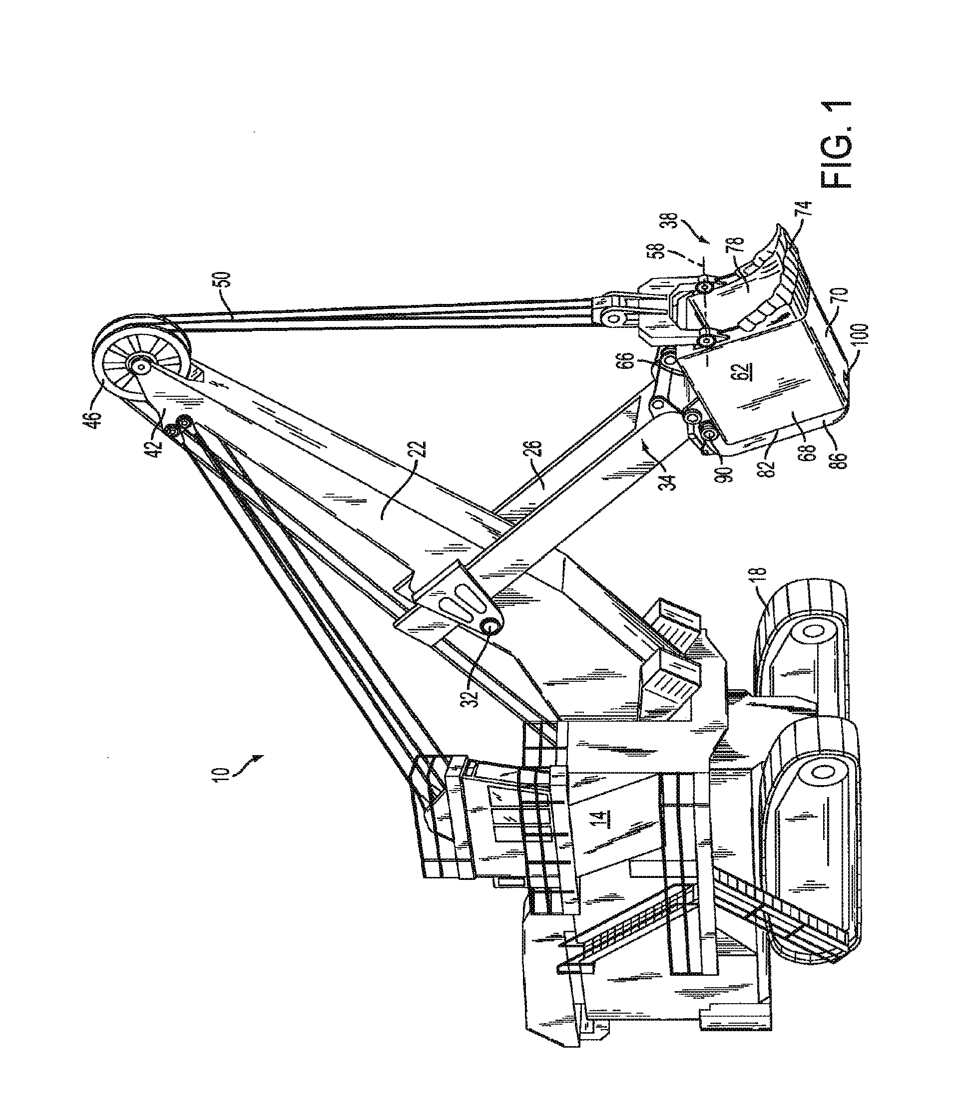 Dipper door latch with locking mechanism