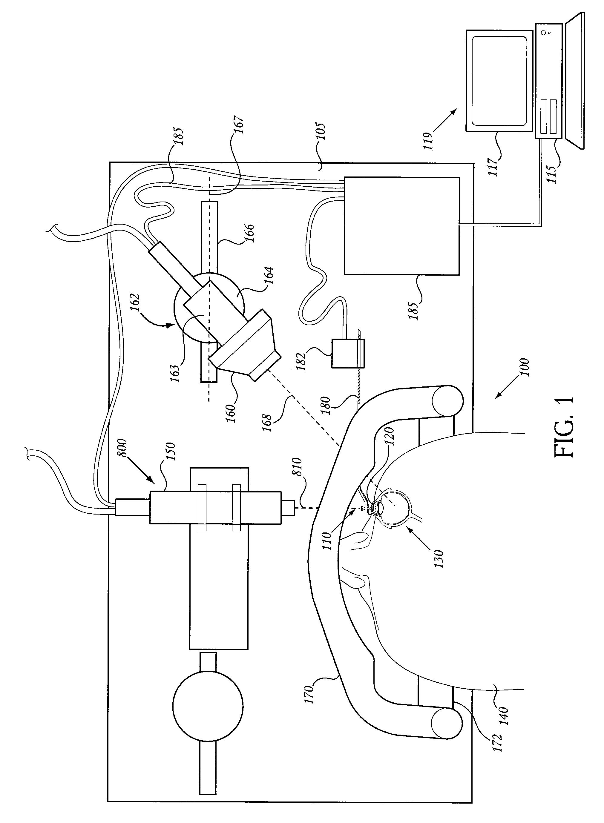 Device and assembly for positioning and stabilizing an eye