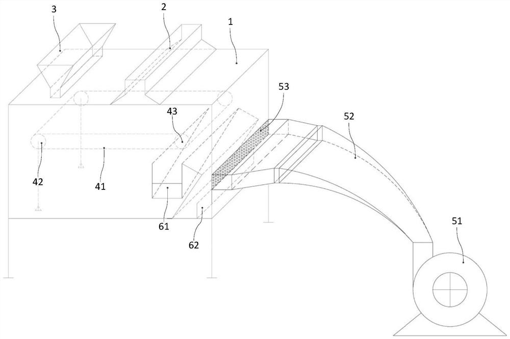 Dry separation device for stainless steel in scraped car disassembly tailings