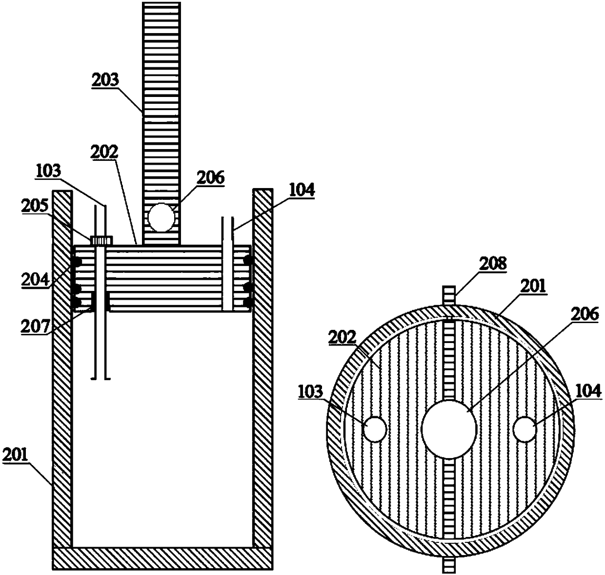 An experimental device and experimental method for gas product metering and drying sampling