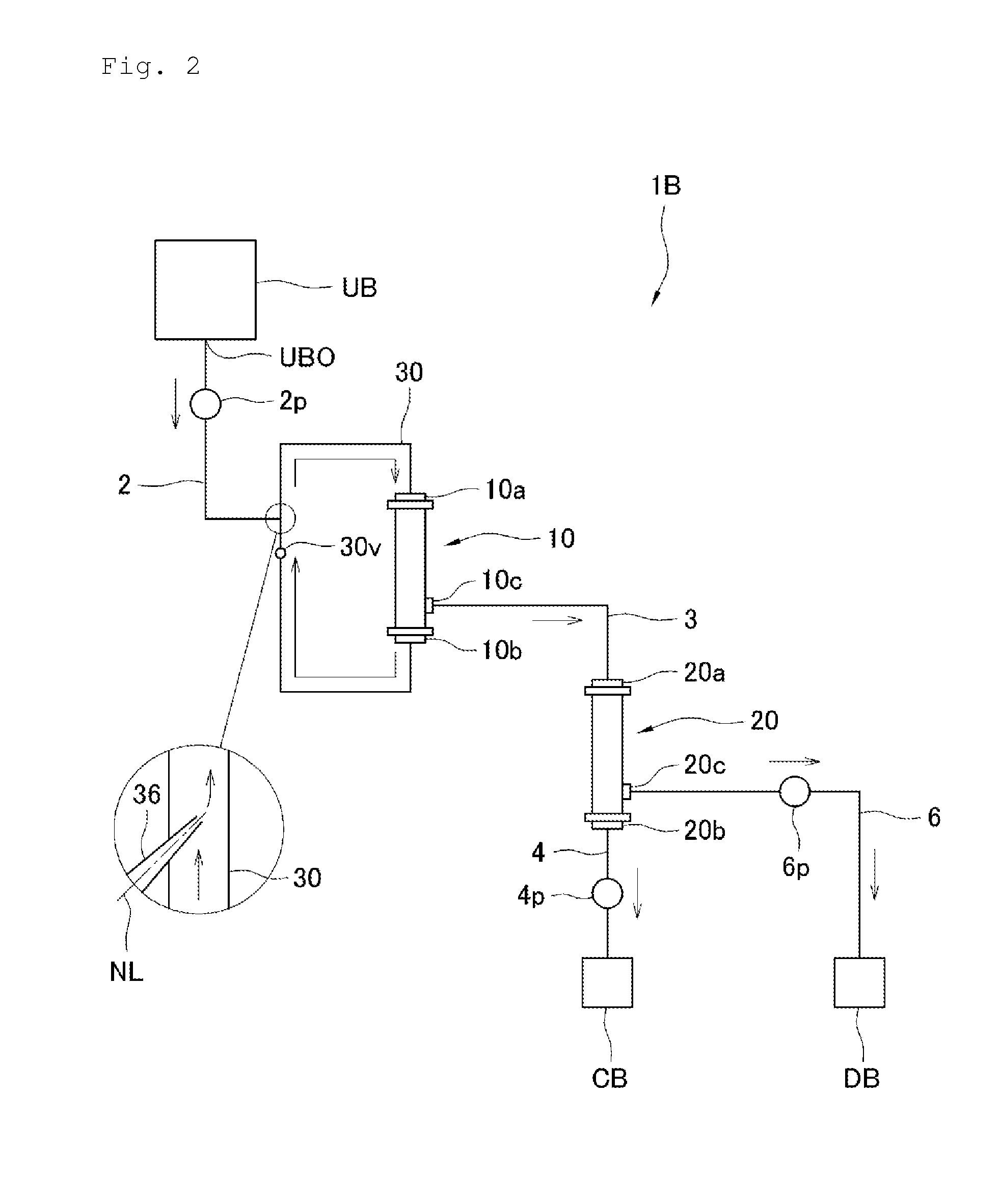 Stock solution concentrating device, stock solution treatment device, and circulation-type treatment device