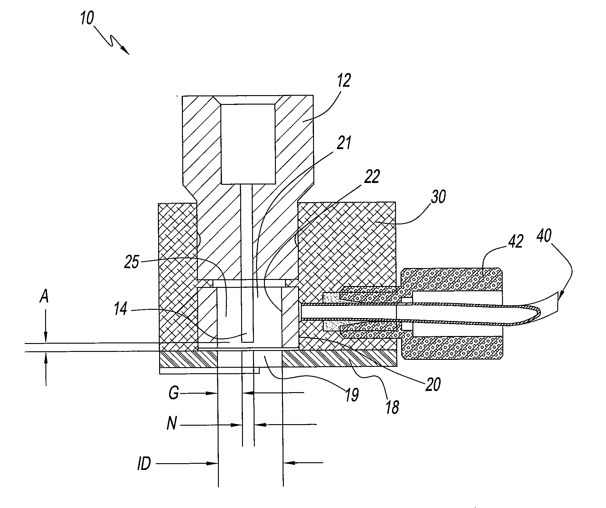 Vapor sheath for liquid dispensing nozzle