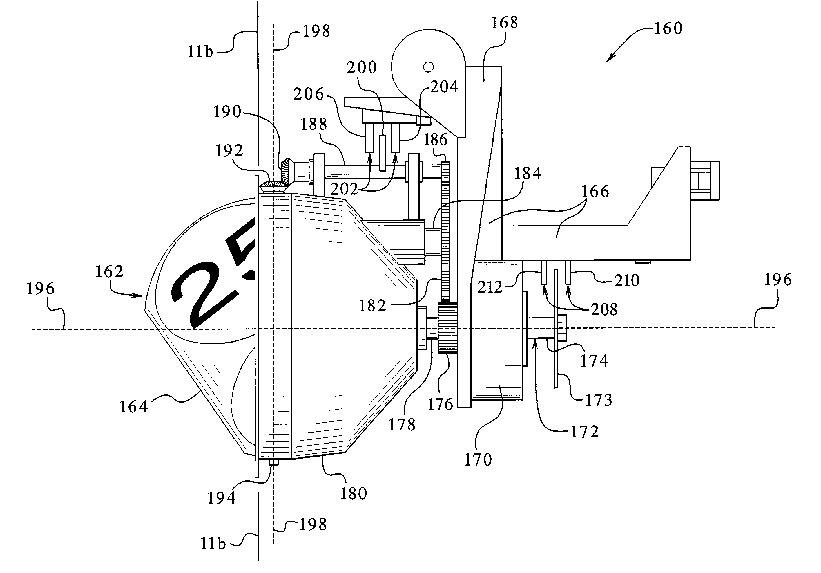 Gaming device having a mechanical award indicator