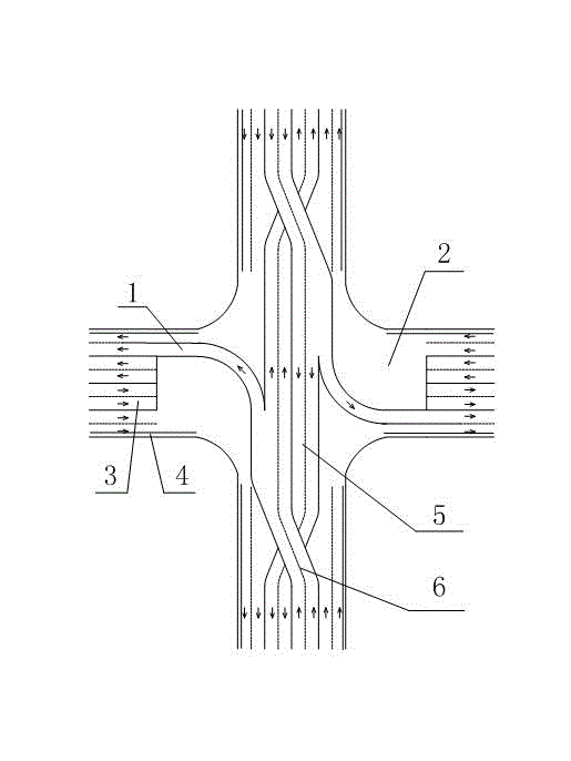 Structure of torsional-type flyover based on urban road and use thereof