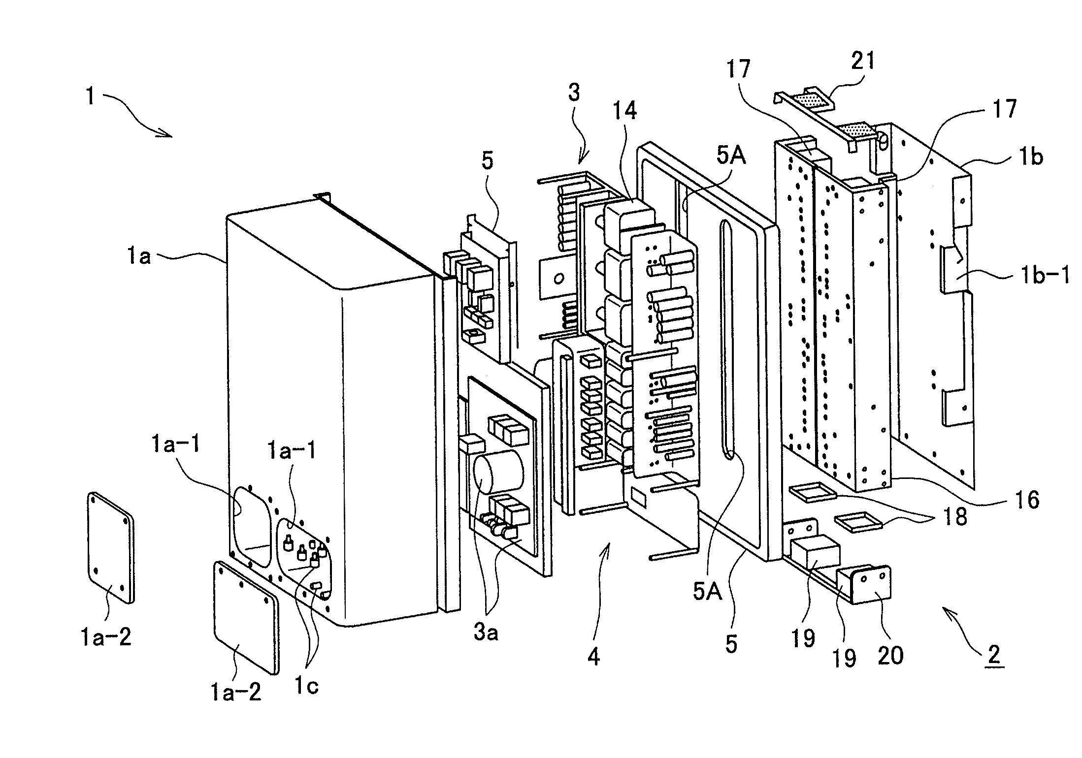 Power conditioner device and module substrate structure using the same