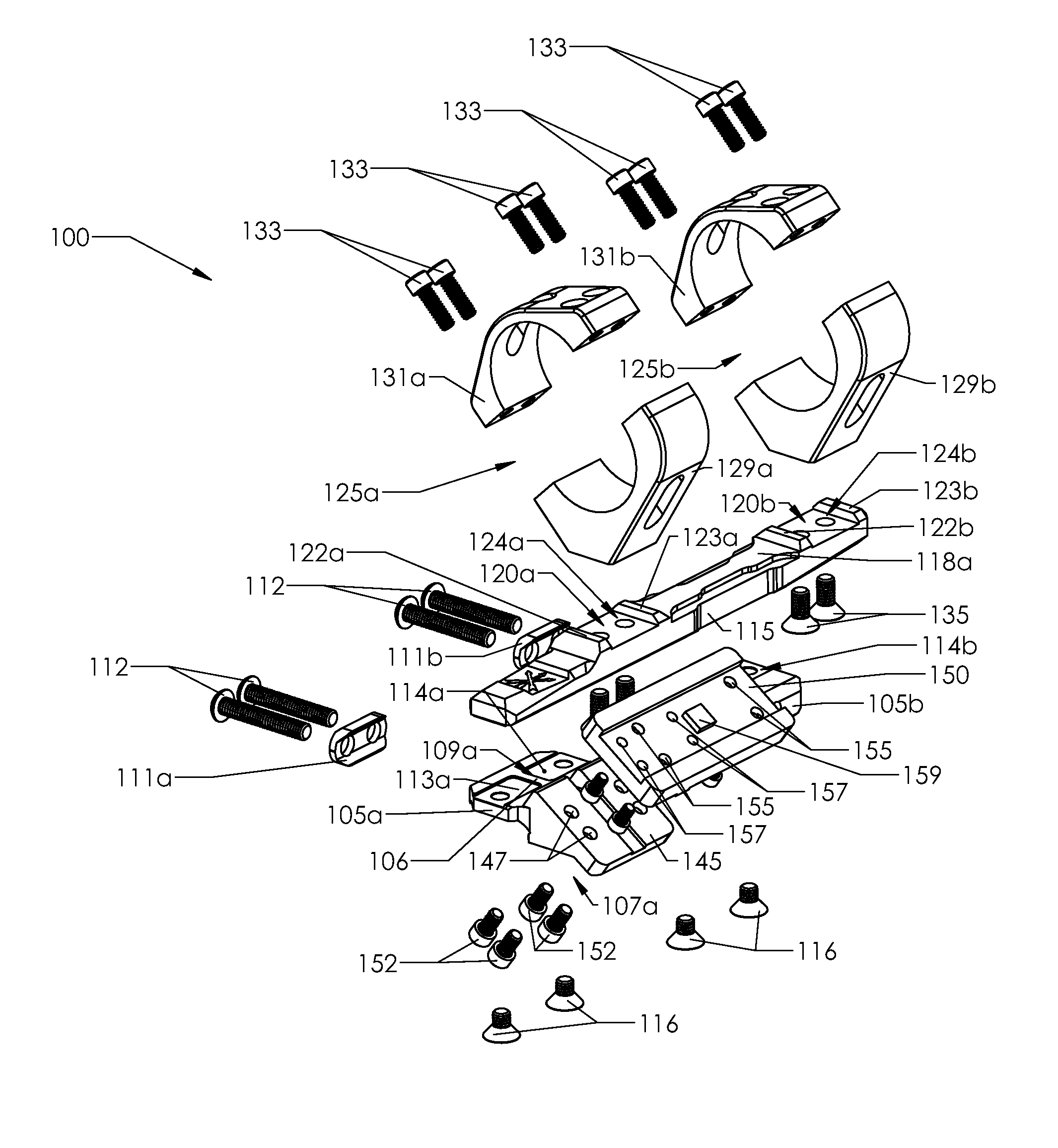 Modular scope mount assembly