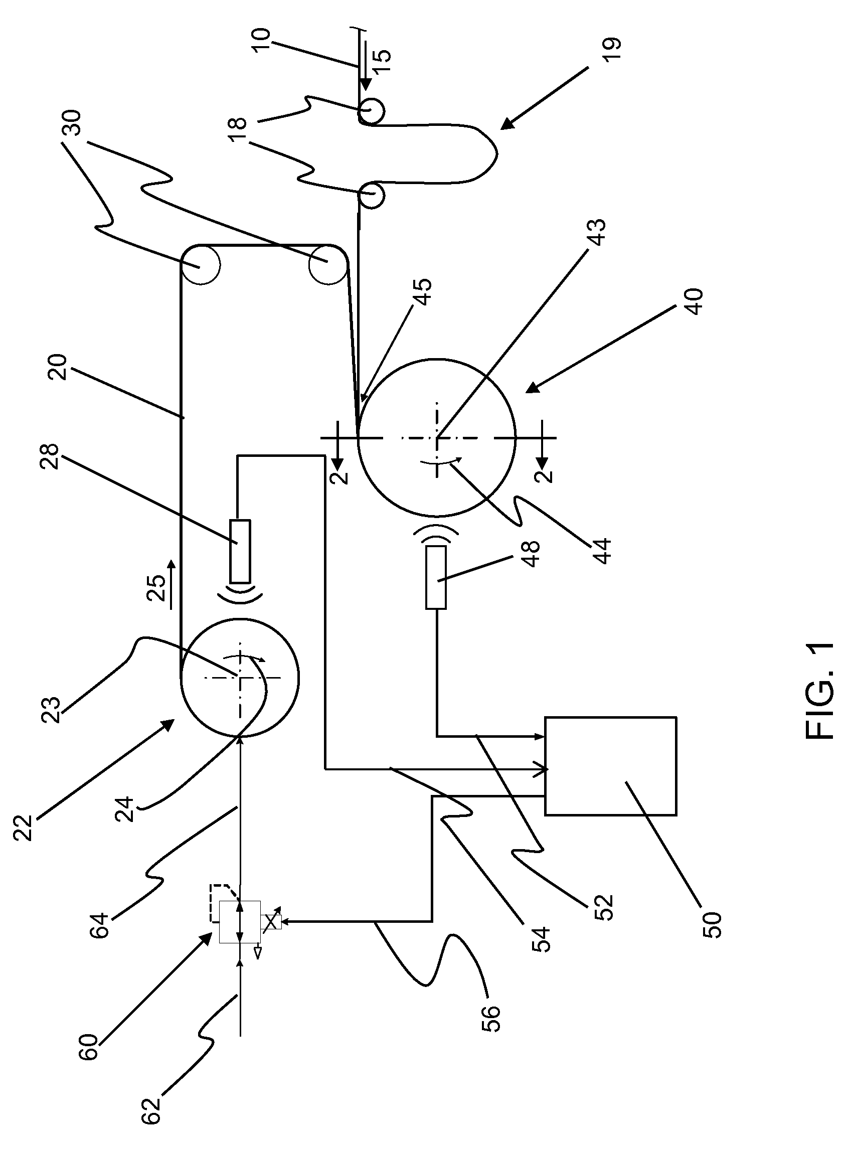 Winding glass ribbon by tensioning interleaving material