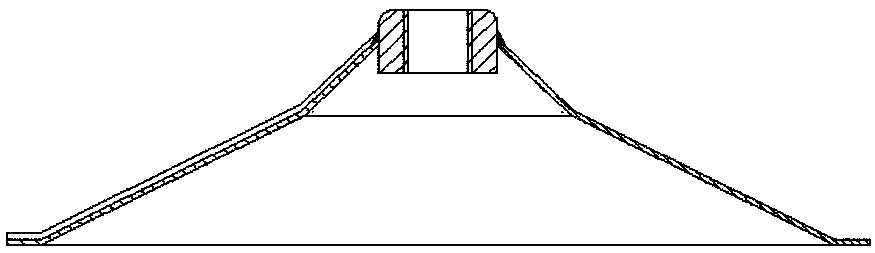 A kind of inverted separation bucket type material spreading device