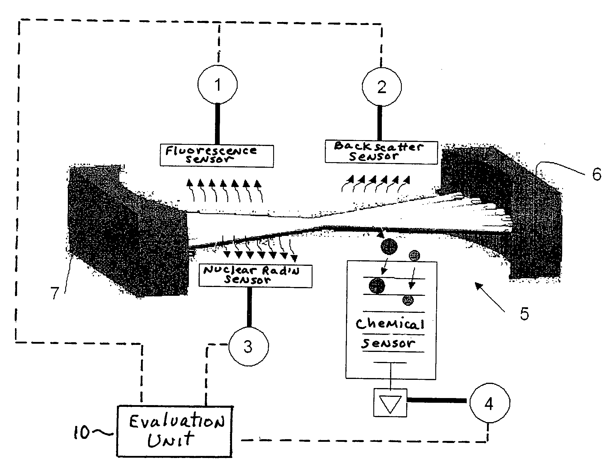 Method and apparatus for real-time analysis of chemical, biological and explosive substances in the air