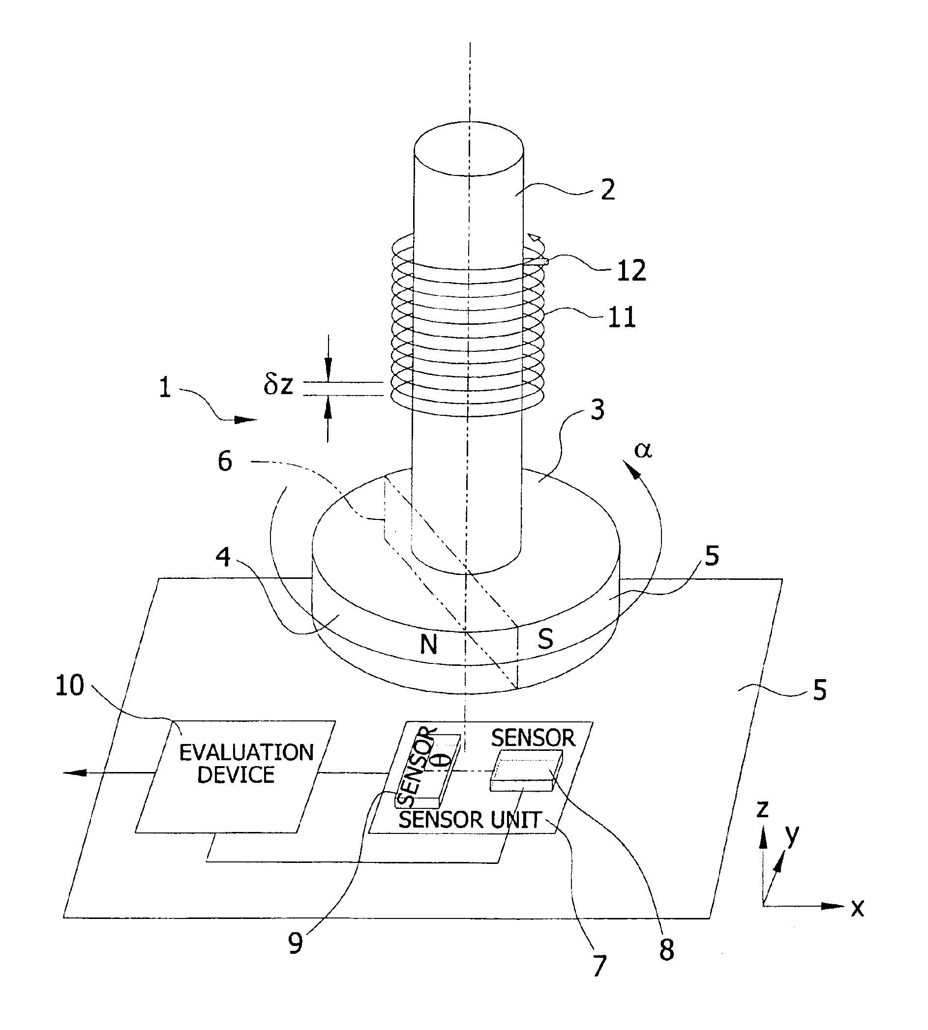 Angle of rotation sensor