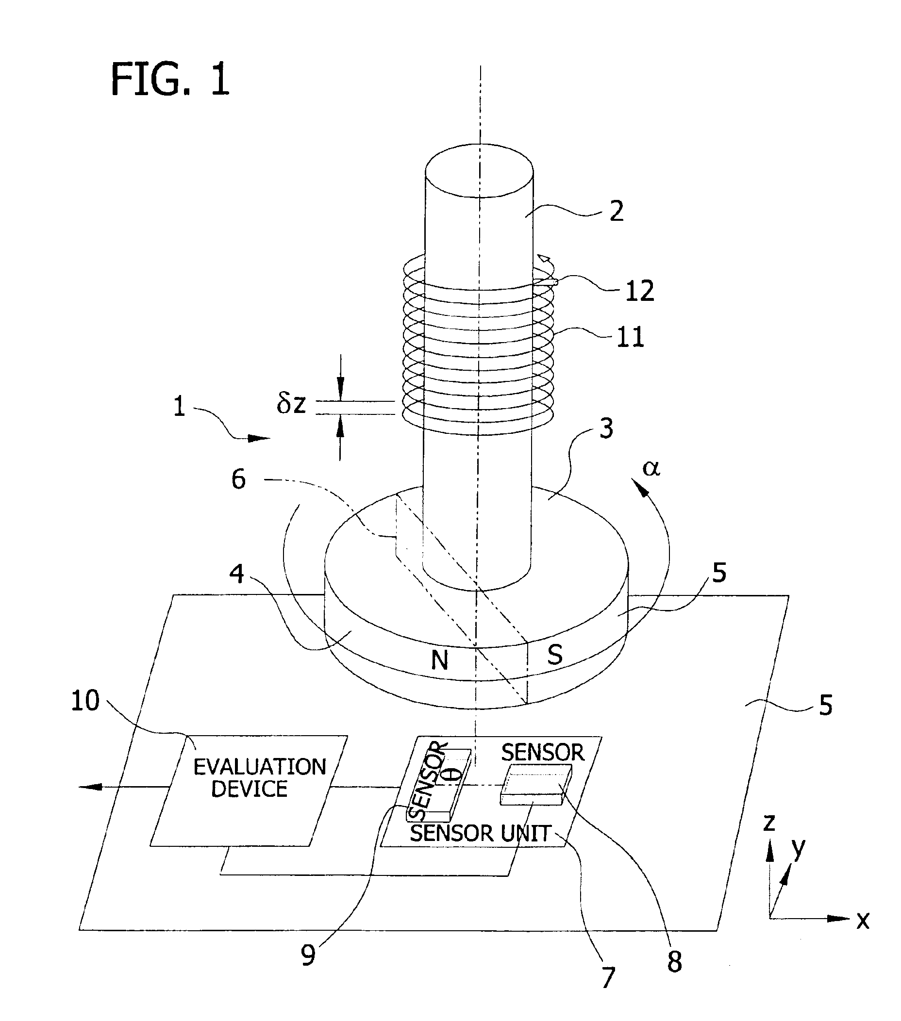 Angle of rotation sensor