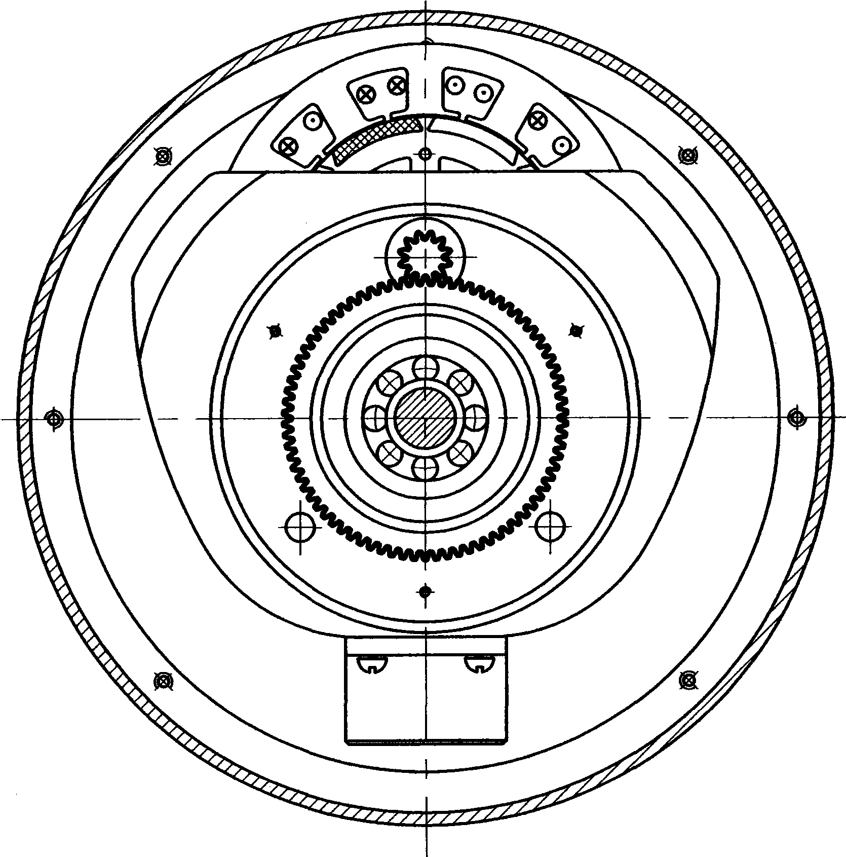 Internal bias hub motor