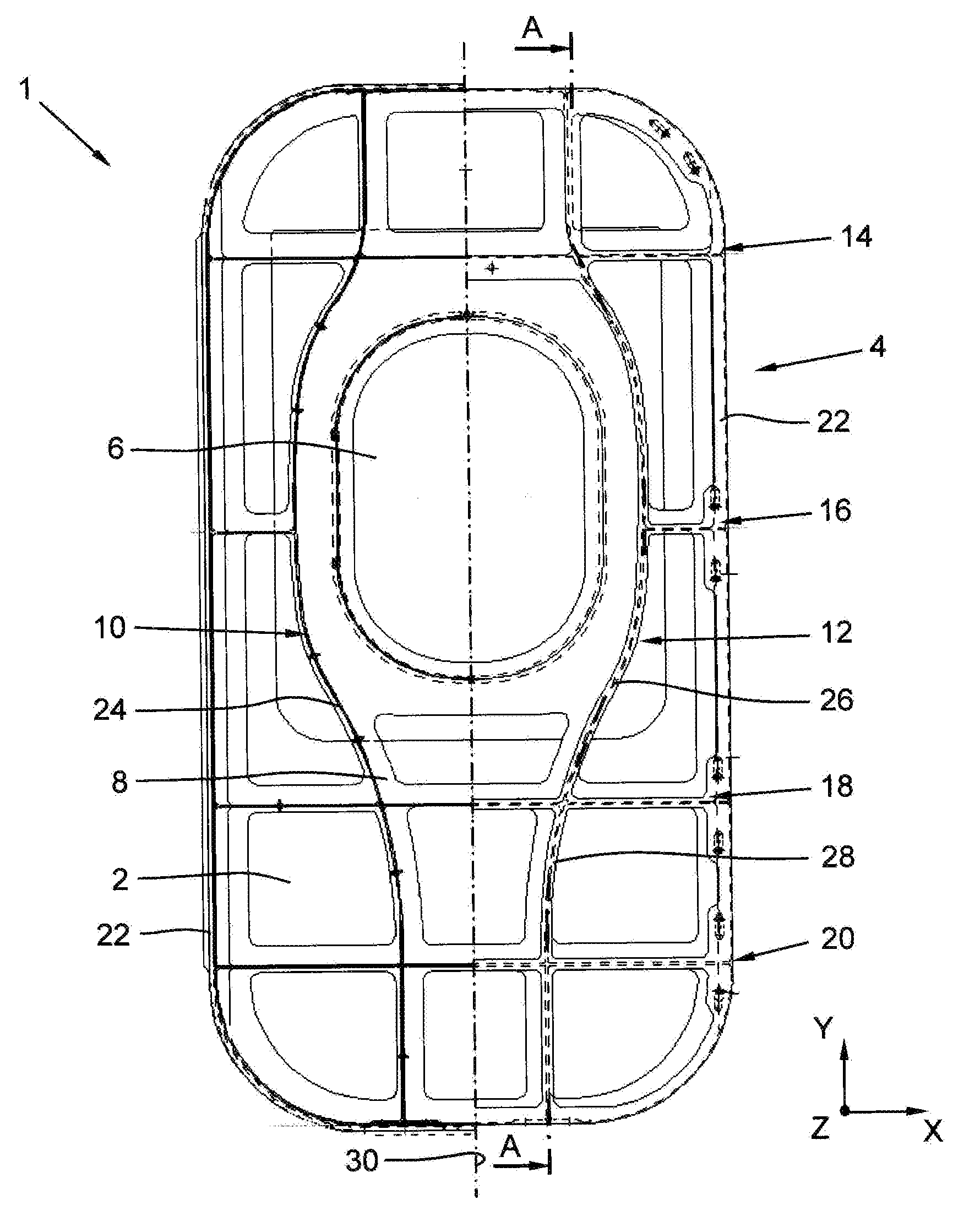 Aircraft door and a method for the manufacture of an aircraft door of this type