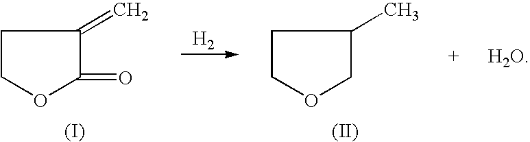 Manufacture of 3-methyl-tetrahydrofuran from alpha-methylene-gamma-butyrolactone in a single step process