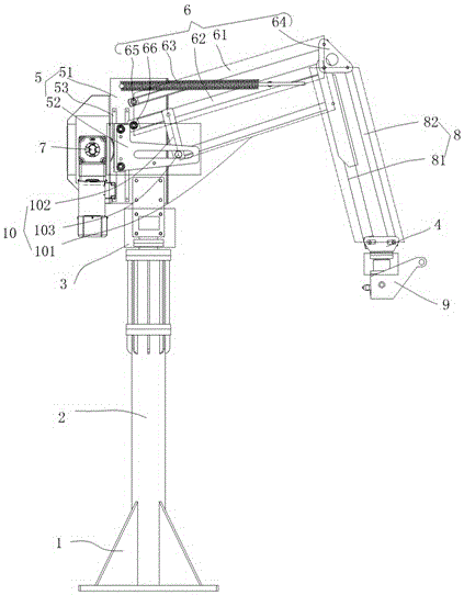 Multi-freedom-degree lifting mechanical arm