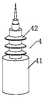 Protective telescopic lightning arrester for outdoor power distribution equipment