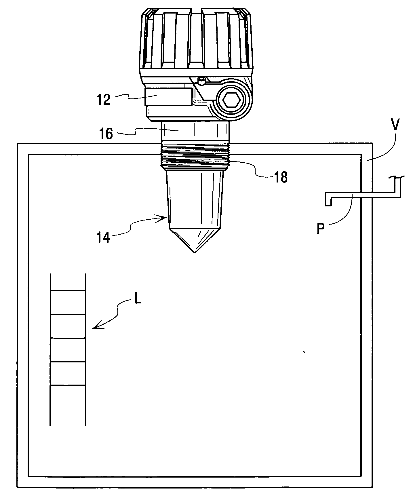 Pulsed radar level detection system using pulse dithering to eliminate inaccuracies caused by tank rattle