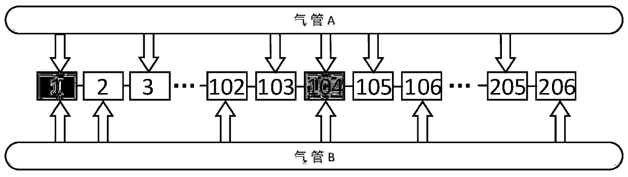 Heavy haul train cycle braking method and system based on double air braking pipes