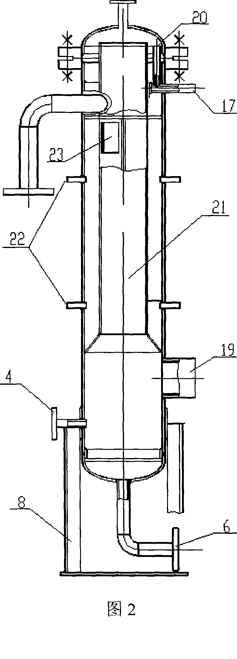 Oil gas and water mixed flow phase-splitting contimuous measuring equipment