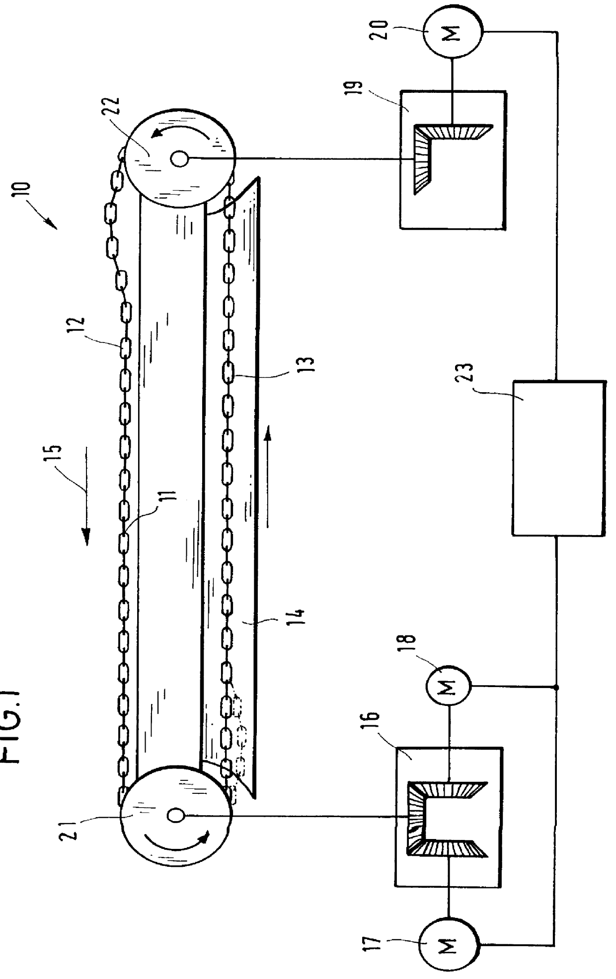 Method for controlling drives of conveying machinery