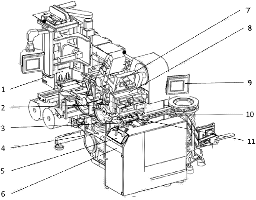 Visual inspection device for glue point of barrel paper of barrel packaging machine